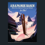 Arapahoe-Becken, Nationalwaldskigebiet Weißfluss Poster<br><div class="desc">Arapahoe Becken,  White River National Forest of Colorado schöne Retro-Stil Ski-Reise Poster.</div>