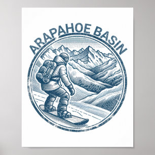 Arapahoe Becken Snowboarder Poster