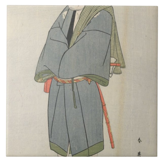 Arashi Ryu_zo als Heiemon, 1795 Fliese (Vorderseite)