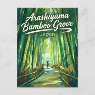 Arashiyama Bambuswald Japan Postkarte