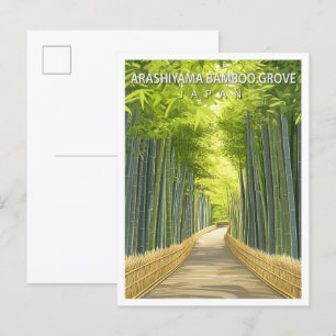 Arashiyama Bambuswald Japan Reise Postkarte