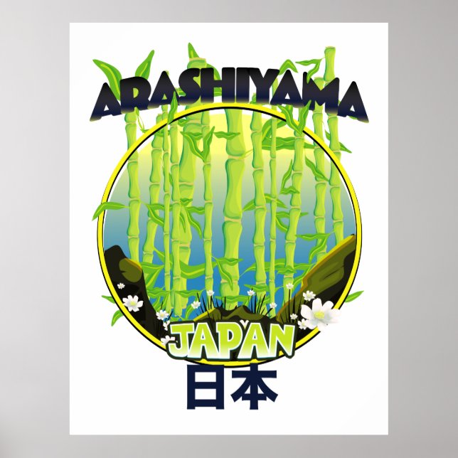 Arashiyama Japan Reiselogo Poster (Vorne)