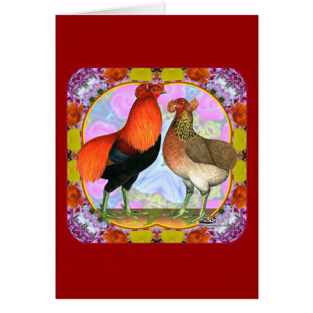 Araucana Poulets Art Nouveau (Devant)