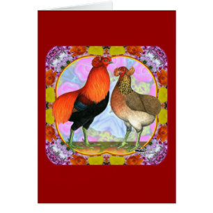 Araucani - Chickens Art Nouveau