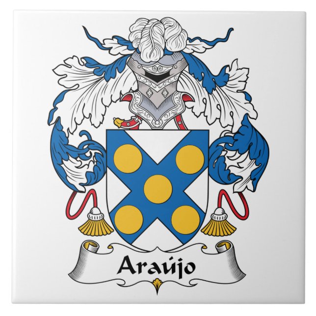 Araujo Familienwappen Fliese (Vorderseite)