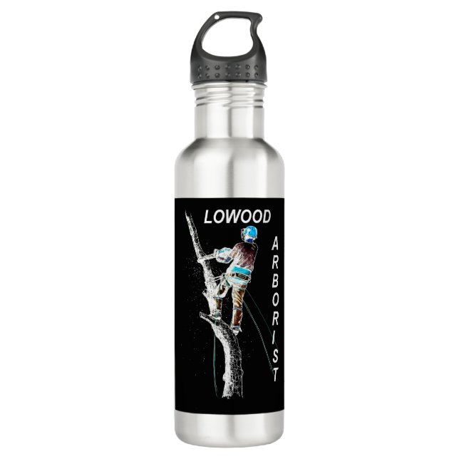 Arb Art Arborist Tree Chirurg Chainsaw Landschaft Edelstahlflasche (Vorderseite)