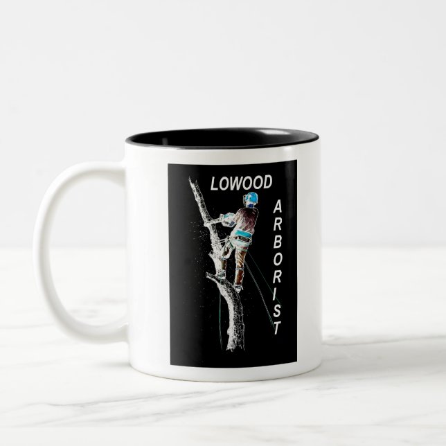 Arb Art Arborist Tree Chirurg Chainsaw Landschaft Zweifarbige Tasse (Links)