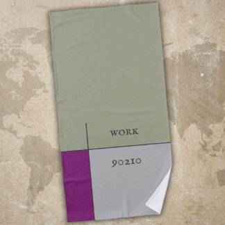 arbeit 90210, beige graue abstrakte moderne Kunst Strandtuch