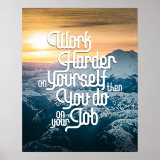 Arbeit an sich selbst härter - Gesetz der Anziehun Poster
