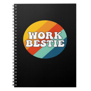 Arbeit Bestie emotionale Hilfe Coworker Retro Vint Notizblock