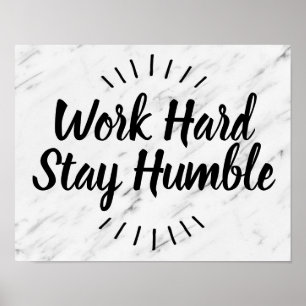 Arbeit bleibe stark bescheidenes poster