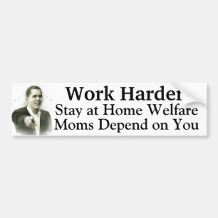 Arbeit bleibe stark zu Hause Wohlfahrts-Mamas Autoaufkleber