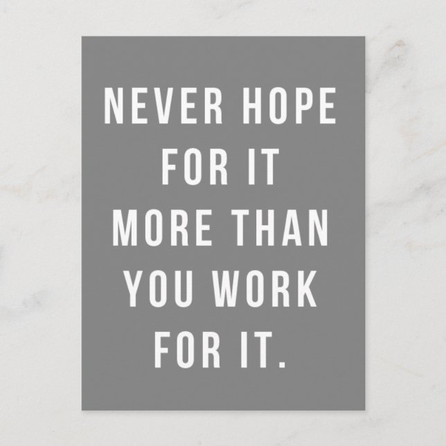 Arbeit für das Zitat Postkarte (Vorderseite)