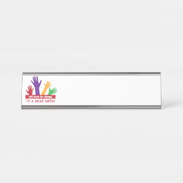 Arbeit für den Wandel Schreibtischnamensplakette