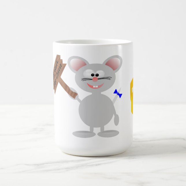 Arbeit für Käse Kaffeetasse (Mittel)