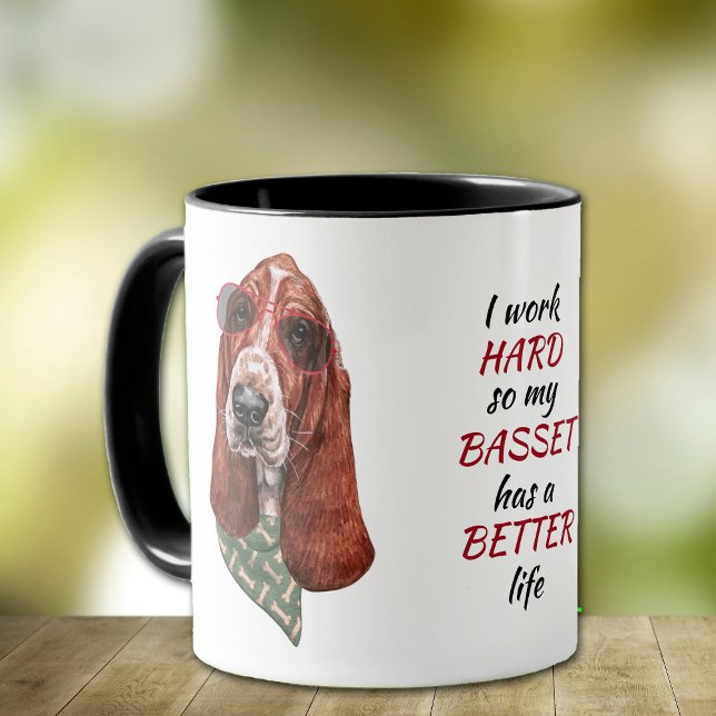 Arbeit für meinen Basset-Hund Tasse (Von Creator hochgeladen)