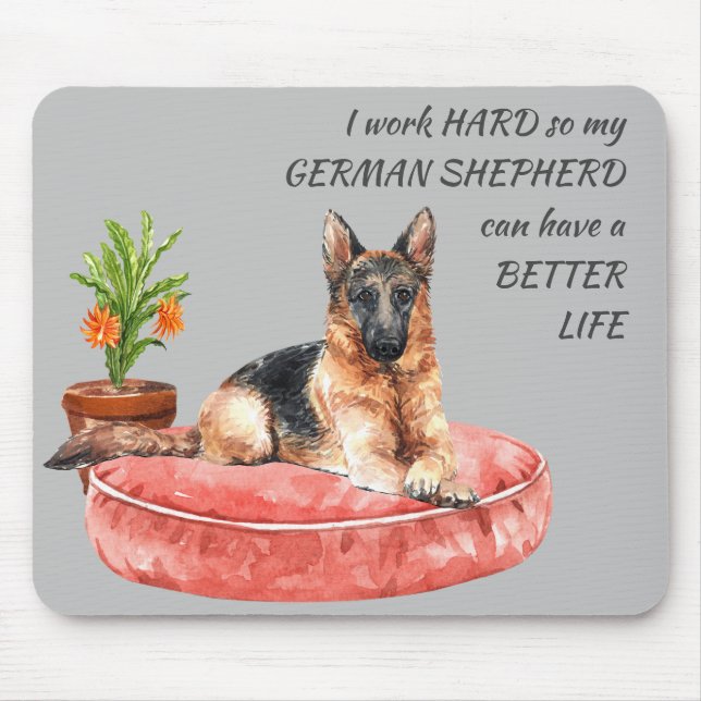 Arbeit für meinen deutschen Schäferhund Mousepad (Vorne)
