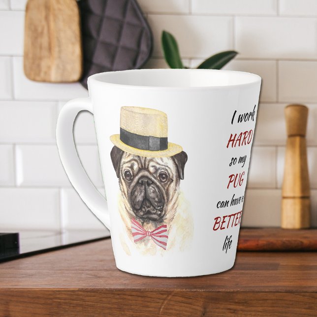 Arbeit für meinen Mops Hund Milchtasse (Von Creator hochgeladen)