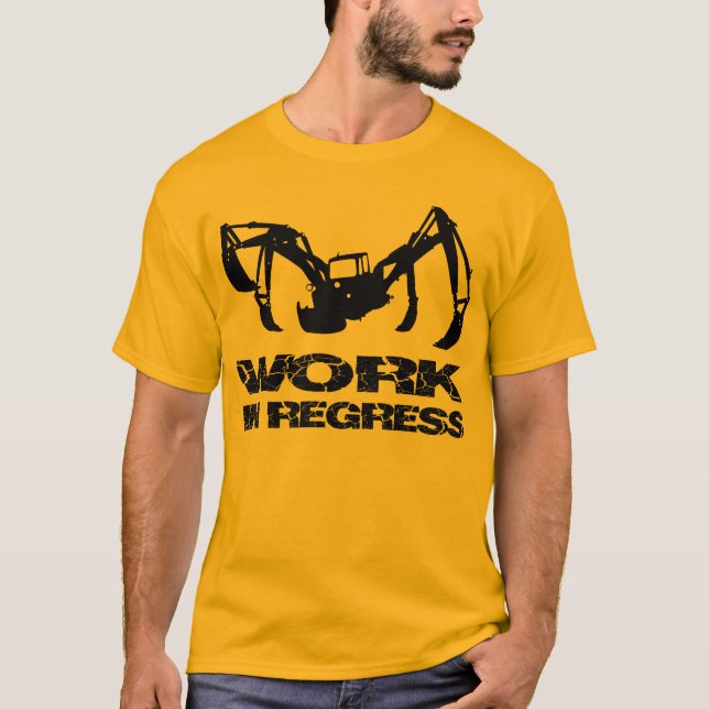 Arbeit gehen herein zurück T-Shirt (Vorderseite)