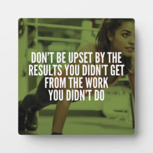 Arbeit hart - Frauen-Fitness-Workout Motivierend Fotoplatte
