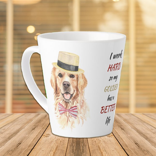 Arbeit hart für meinen Goldenen Retriever Milchtasse (Von Creator hochgeladen)
