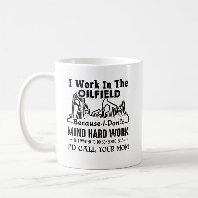 Arbeit in der Ölfeld-Tasse Kaffeetasse (Links)
