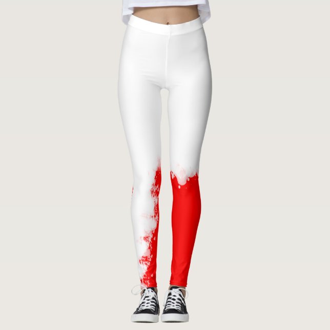 Arbeit in Progress Red Leggings (Vorderseite)
