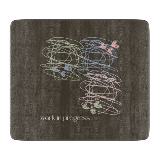 Arbeit in Progress - Skript und Herz Schneidebrett