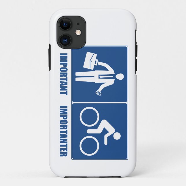 Arbeit ist wichtig, Fahrradfahren ist wichtig Case-Mate iPhone Hülle (Rückseite)