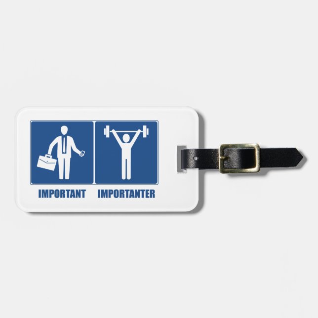 Arbeit ist wichtig Gewichtszunahme ist wichtig Gepäckanhänger (Vorderseite horizontal)