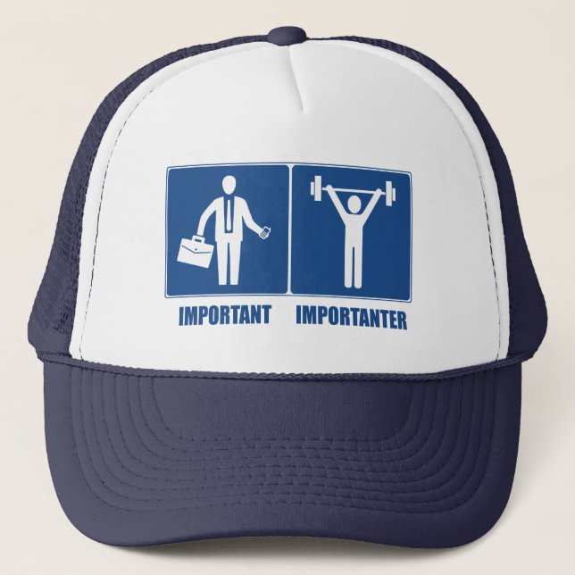 Arbeit ist wichtig Gewichtszunahme ist wichtig Truckerkappe (Vorderseite)