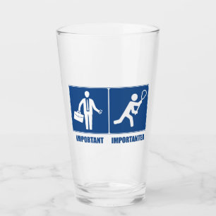 Arbeit ist wichtig, Lacrosse ist wichtig Glas