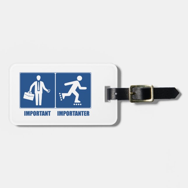 Arbeit ist wichtig, Rollerblading ist wichtig Gepäckanhänger (Vorderseite horizontal)