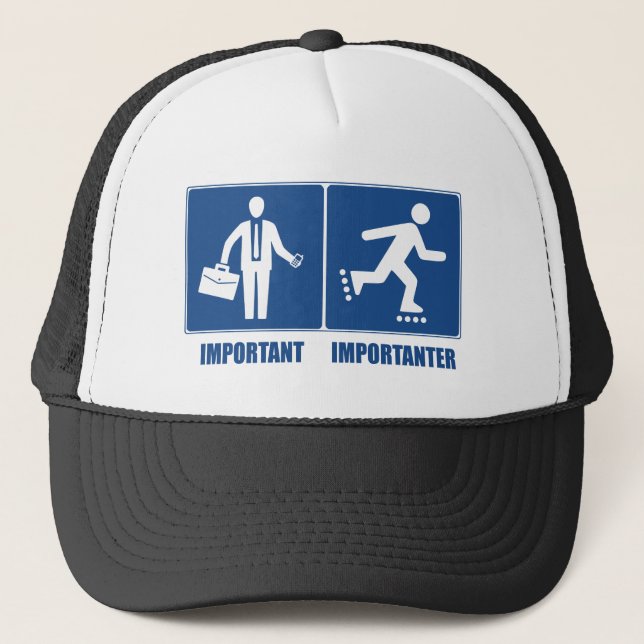 Arbeit ist wichtig, Rollerblading ist wichtig Truckerkappe (Vorderseite)