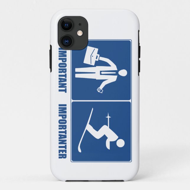 Arbeit ist wichtig, Skifahren ist wichtig Case-Mate iPhone Hülle (Rückseite)