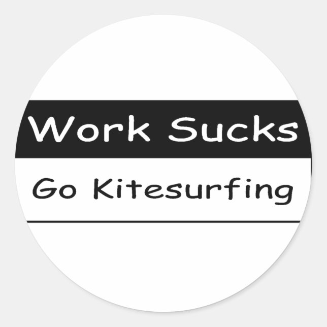 Arbeit ist zum Kotzen Runder Aufkleber (Vorderseite)
