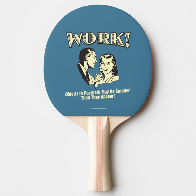 Arbeit: Kleiner als sie erscheinen Tischtennis Schläger (Vorderseite)