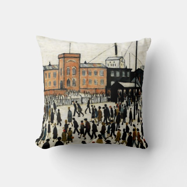 Arbeit L.S Lowry Kissen (Vorderseite)