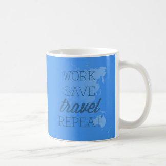 Arbeit retten Reise-Wiederholung Kaffeetasse