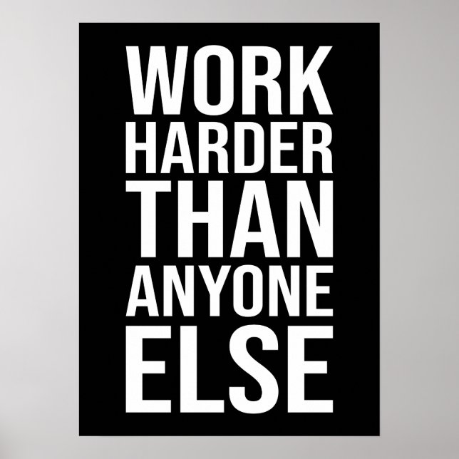 Arbeit schwerer als alle anderen - Erfolgsmotivati Poster (Vorne)