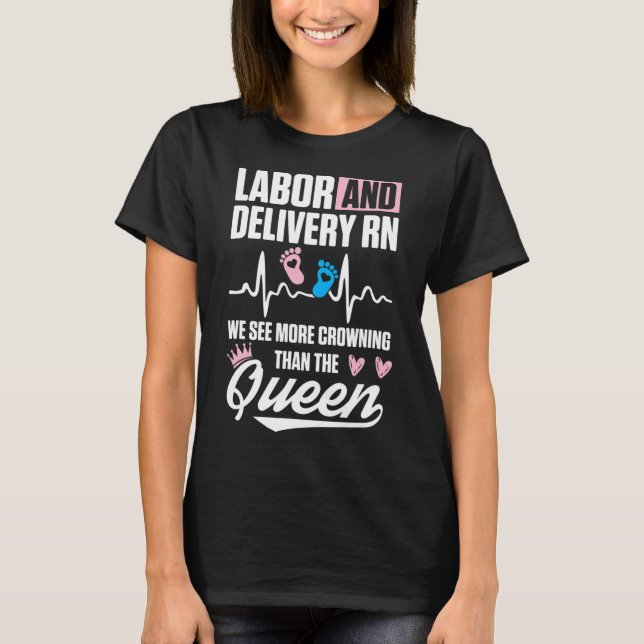 Arbeit und Lieferung Krankenversicherung Kronen L& T-Shirt (Vorderseite)