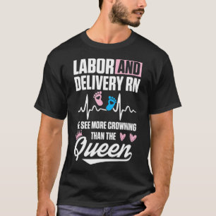 Arbeit und Lieferung Krankenversicherung Kronen L& T-Shirt