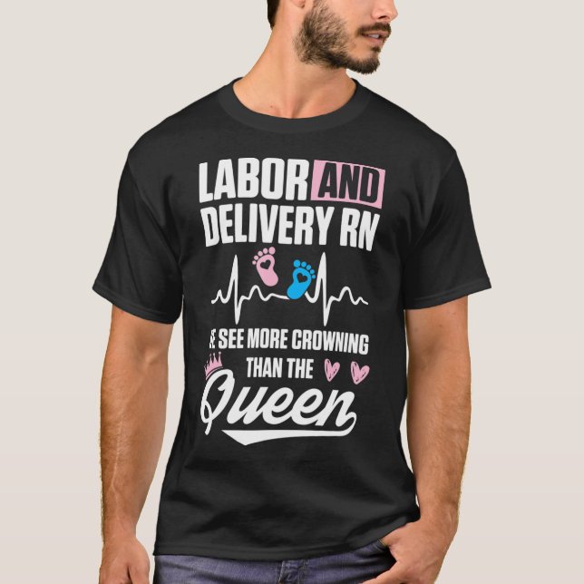 Arbeit und Lieferung Krankenversicherung Kronen L& T-Shirt (Vorderseite)