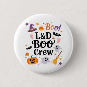 Arbeit und Lieferung Nurse Halloween Pumpkin Ghost Button