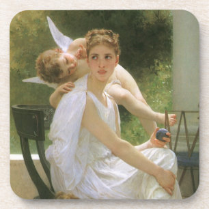 Arbeit unterbrochen von Bouguereau, Engelporträt Untersetzer