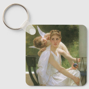 Arbeit von Bouguereau unterbrochen, Engelsporträt Schlüsselanhänger