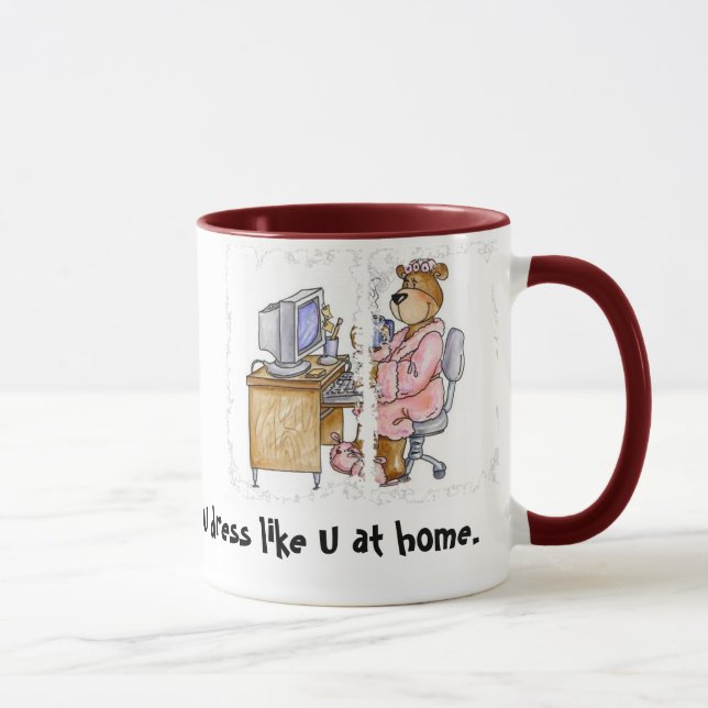 Arbeit von der Zuhause-Tasse Tasse (Rechts)