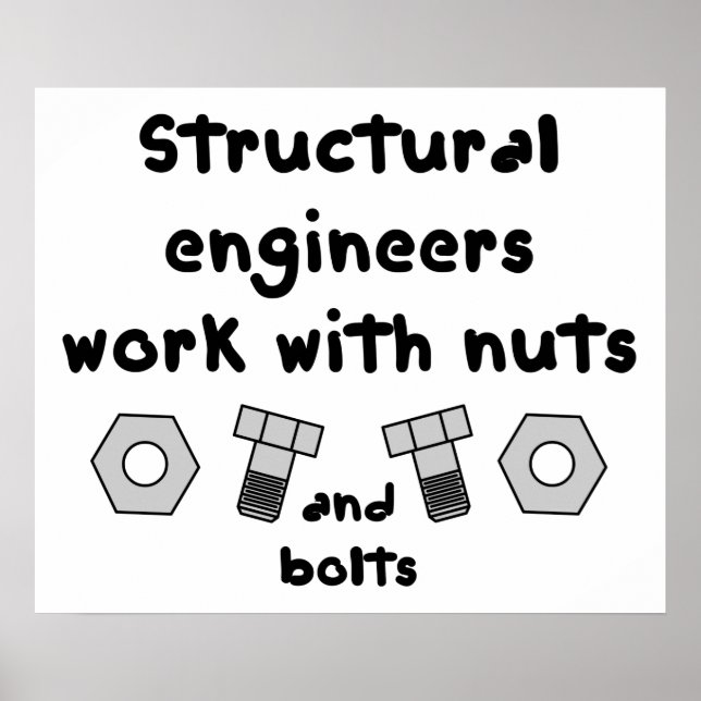 Arbeit von Strukturingenieuren Poster (Vorne)