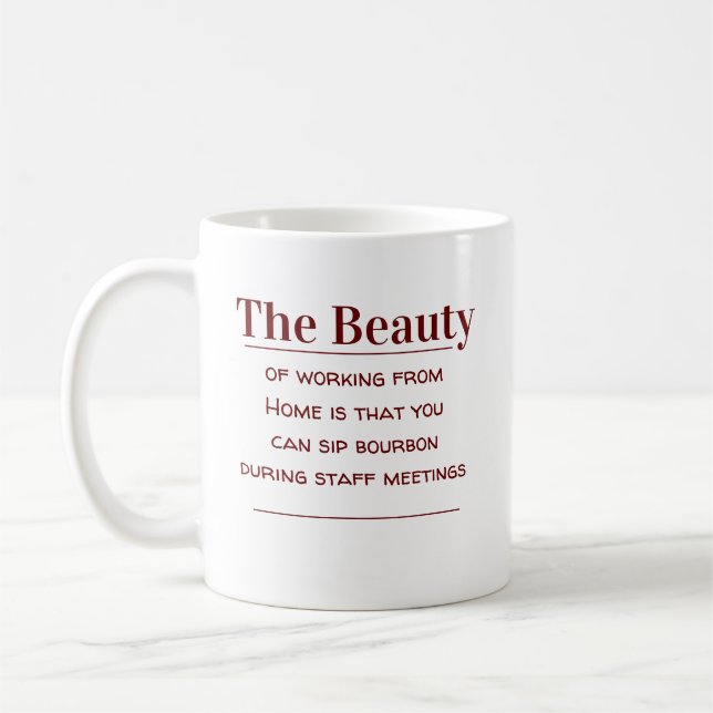 Arbeit von Zuhause - Eine MisterP-Tasse Kaffeetasse (Links)