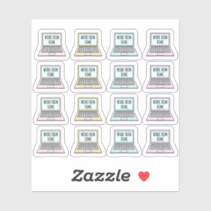 Arbeit von Zuhause Office Day Erinnerung Notebook- Aufkleber